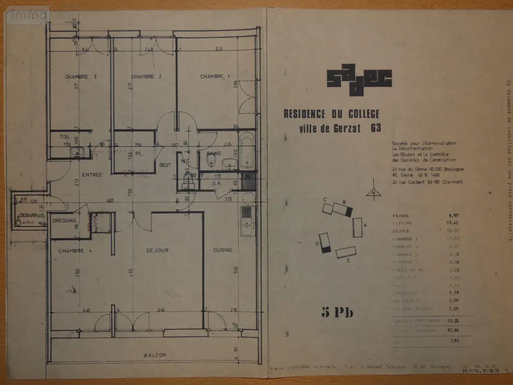 Appartement a vendre Gerzat 63360 Puy-de-Dôme 63 92 m2 4 pièces 147000 euros 13352/424 002