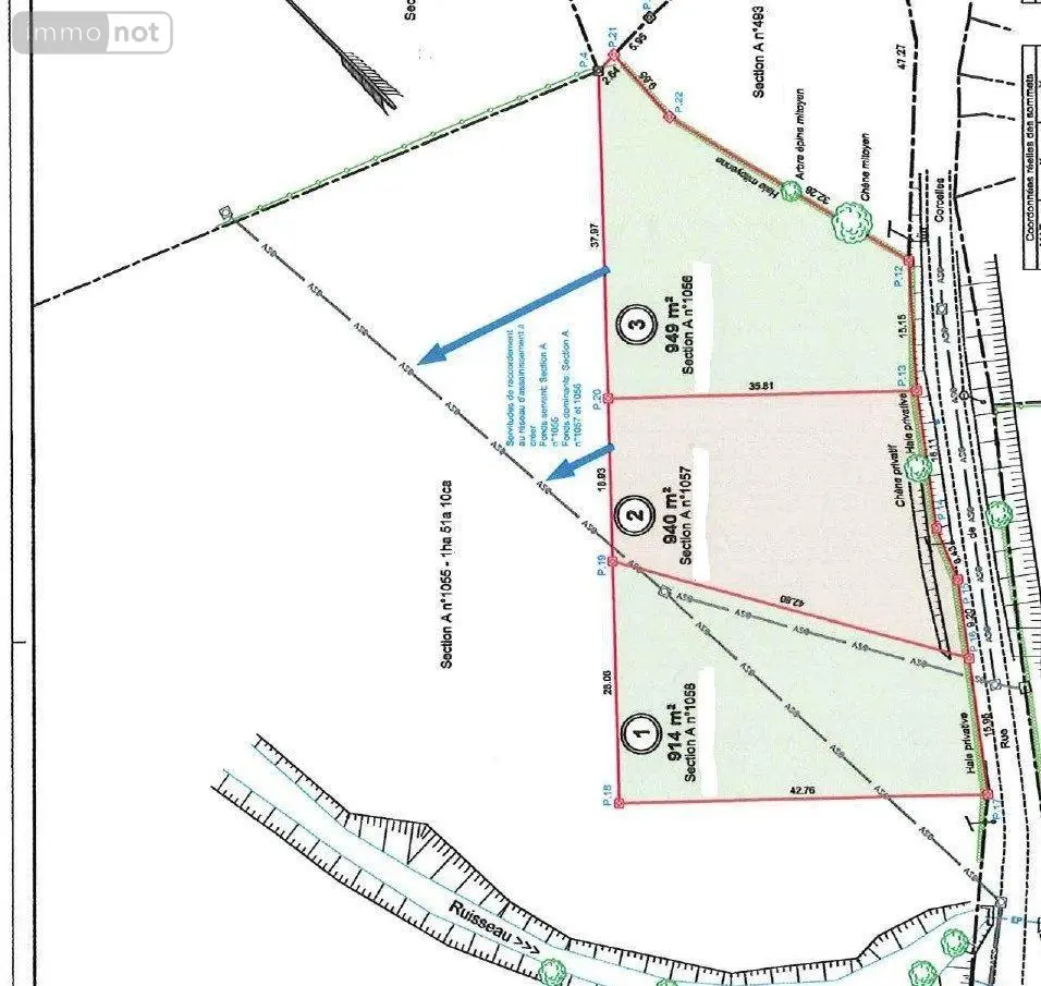 Terrain a batir a vendre Saint-Romain-sous-Gourdon 71230 Saône-et-Loire 71 2803 m2 28000 euros 063/1463 002