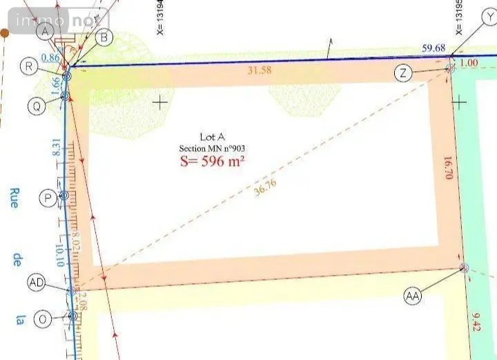 Terrain a batir a vendre Bains-sur-Oust 35600 Ille-et-Vilaine 35 51804 euros 143/250TA 001