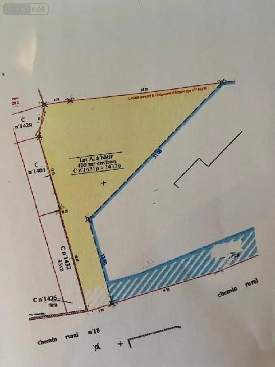 Terrain a batir a vendre Miniac-Morvan 35540 Ille-et-Vilaine 35 410 m2 69960 euros 089/3255 003