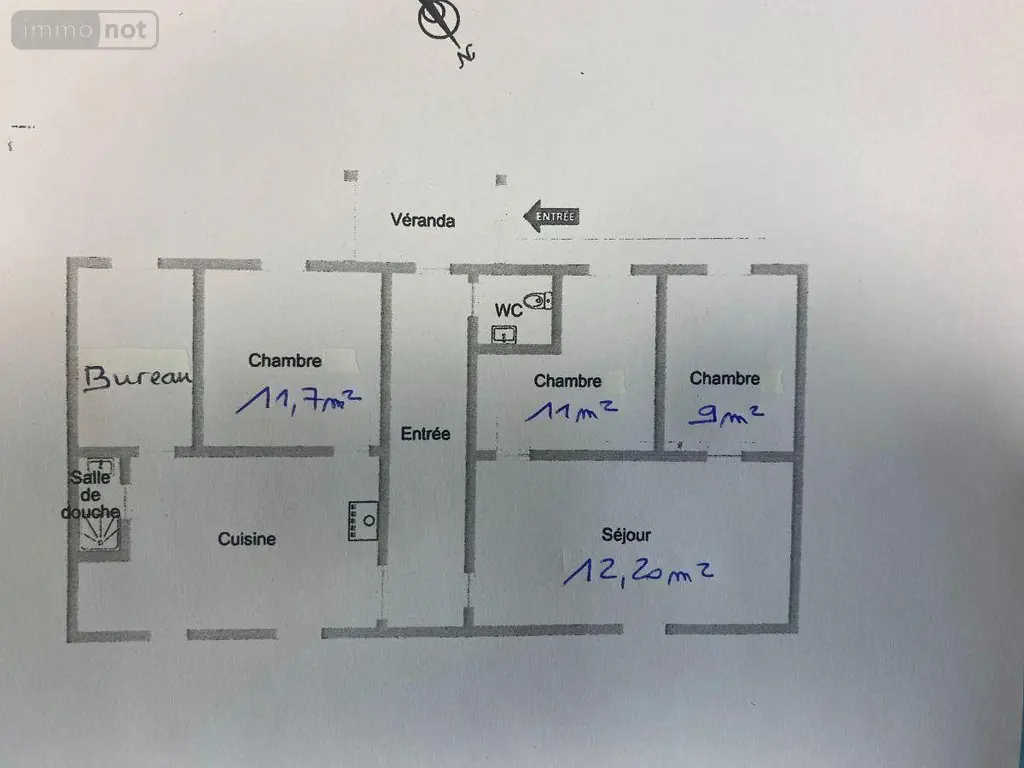 Maison a vendre Villedieu-sur-Indre 36320 Indre 36 74 m2 4 pièces 54200 euros 1051879 034