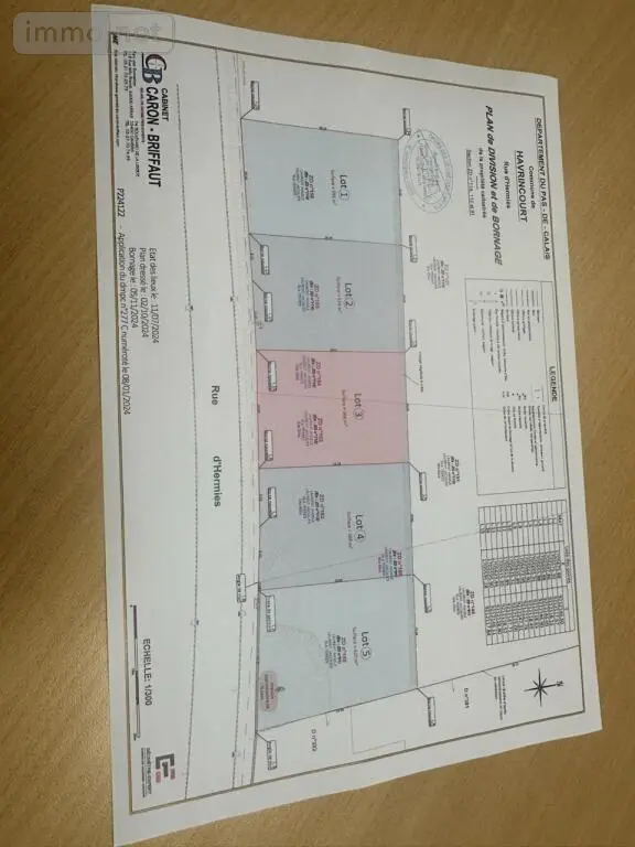 Terrain a batir a vendre Havrincourt 62147 Pas-de-Calais 62 574 m2 15900 euros 1/790 001
