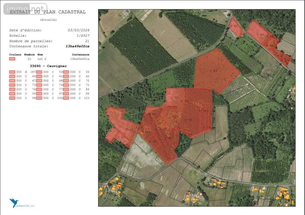 Terrains de loisirs bois etangs a vendre Cauvignac 33690 Gironde 33 42400 euros 33062-23 (lot 2) 003