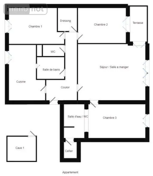Appartement a vendre Le Mans 72000 Sarthe 72 83 m2 4 pièces 125000 euros NL-72-220 002