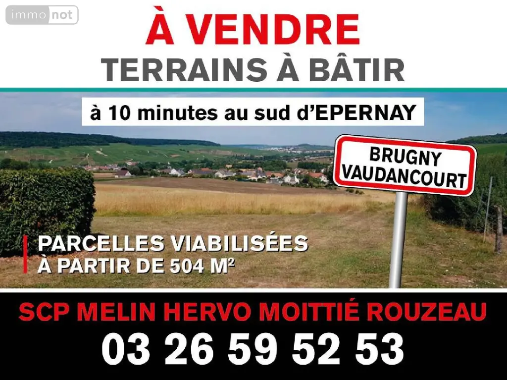 Terrain a batir a vendre Brugny-Vaudancourt 51530 Marne 51 72000 euros 51025-382971 003