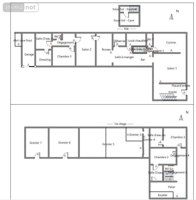 Maison a vendre Luçay-le-Mâle 36360 Indre 36 263 m2 10 pièces 209500 euros 016/448 014