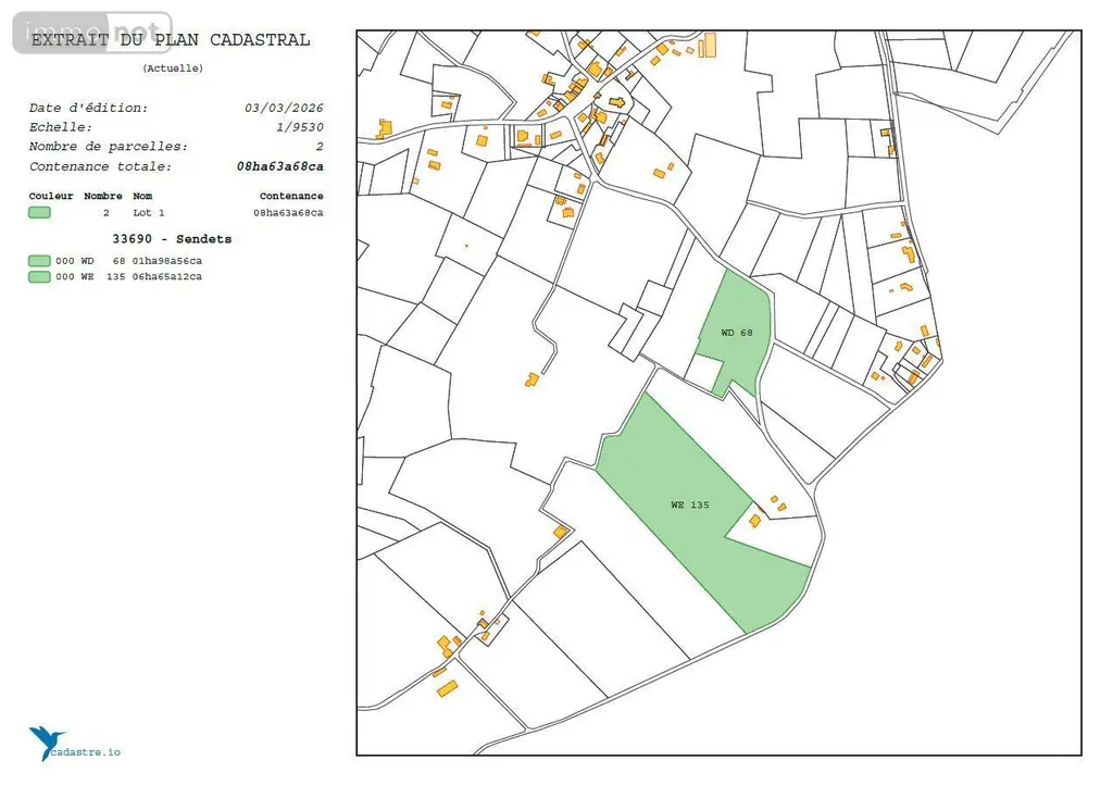 Terrains de loisirs bois etangs a vendre Sendets 33690 Gironde 33 31800 euros 33062-25 (lot1) 002