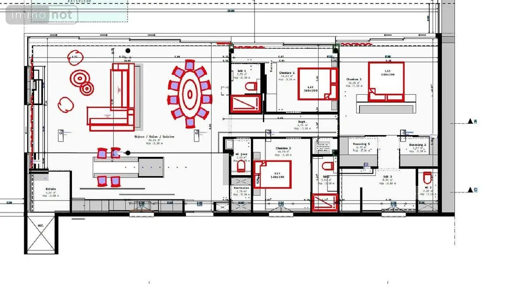 Appartement a vendre Pietrosella 20166 Corse-du-Sud 2A 170 m2 5 pièces 1980000 euros 15655/965 010