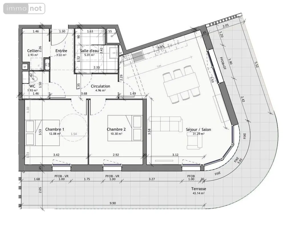 Appartement a vendre Gravelines 59820 Nord 59 71 m2 3 pièces 290000 euros R1553 001