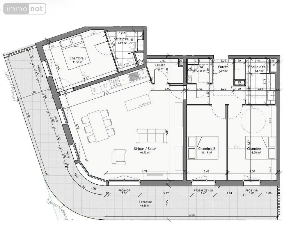 Appartement a vendre Gravelines 59820 Nord 59 97 m2 4 pièces 432000 euros R1554 001