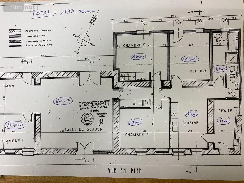 Maison a vendre Buzançais 36500 Indre 36 133 m2 5 pièces 207900 euros 1051177 035