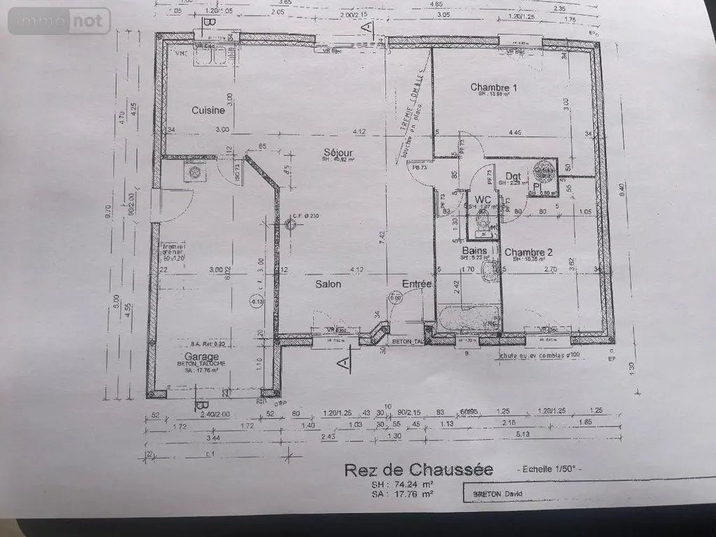 Maison a vendre Pruillé-l'Éguillé 72150 Sarthe 72 110 m2 4 pièces 189000 euros 13816/1213 002