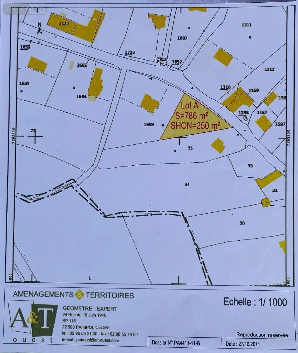 Terrain a batir a vendre Plouha 22580 Côtes-d'Armor 22 786 m2 91518 euros TEBA-377 005