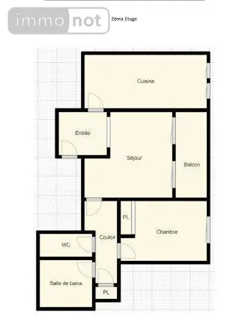 Appartement a vendre Saint-Brieuc 22000 Côtes-d'Armor 22 61 m2 2 pièces 126000 euros CHEUVREUX/83 009