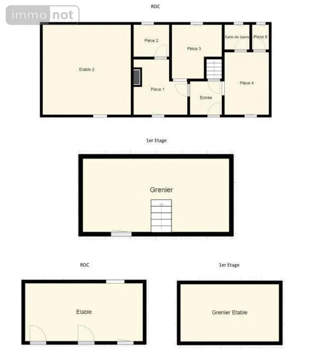 Maison a vendre La Trinité-Porhoët 56490 Morbihan 56 52 m2 4 pièces 51000 euros CHEUVREUX/89 010
