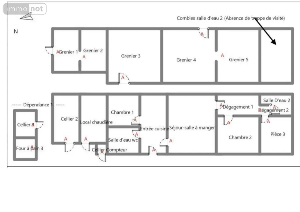 Maison a vendre Paulnay 36290 Indre 36 90 m2 4 pièces 79950 euros 1053009 003