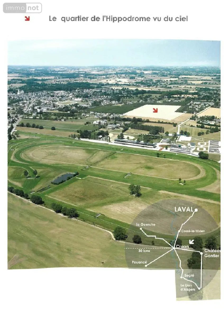 Terrain a batir a vendre Craon 53400 Mayenne 53 238 m2 53000 euros 076/2056 - TB/FO 002