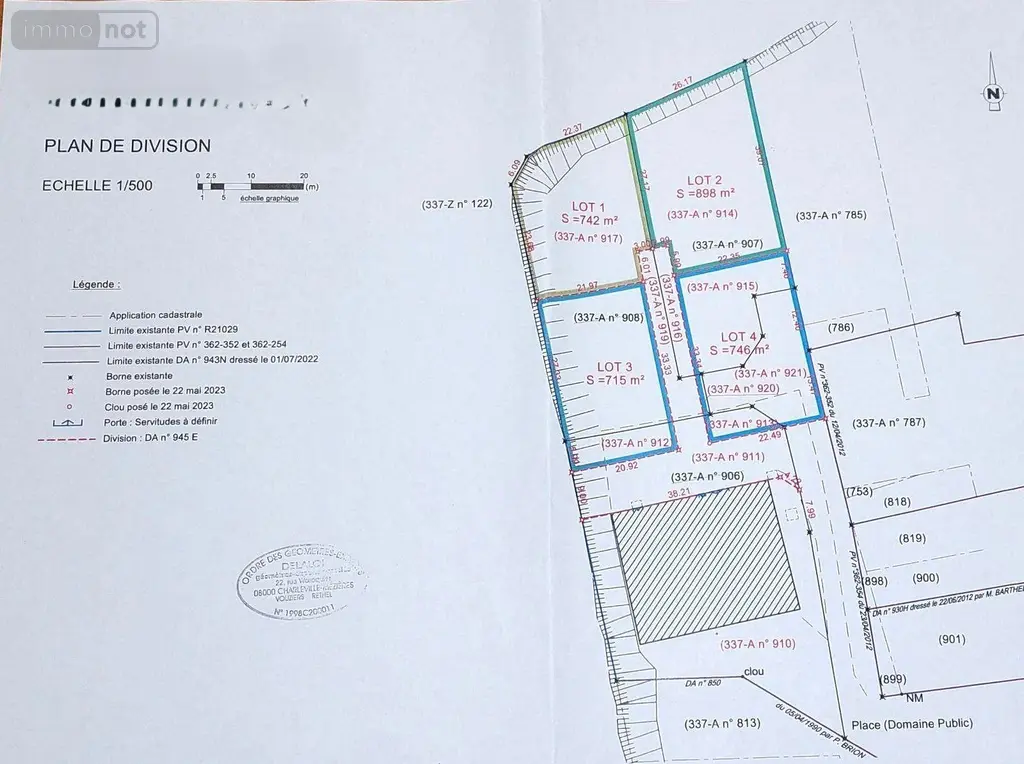 Terrain a batir a vendre Pargny-Resson 08300 Ardennes 08 57625 euros 10315/661 004