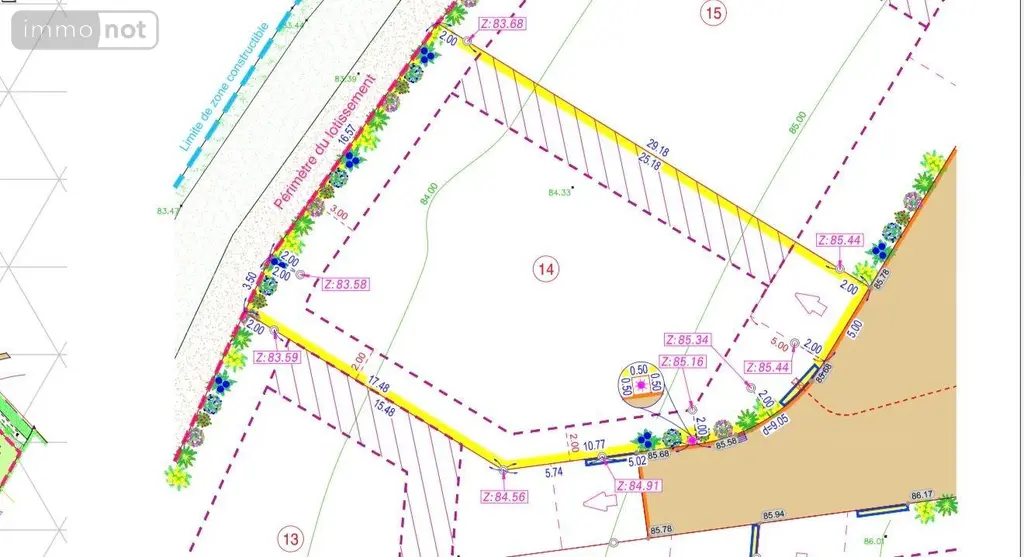 Terrain a batir a vendre Kersaint-Plabennec 29860 Finistère 29 105000 euros 29162/78 001