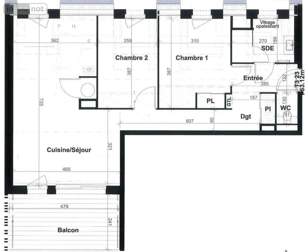 Appartement a vendre Daoulas 29460 Finistère 29 63 m2 3 pièces 296700 euros 2037 002