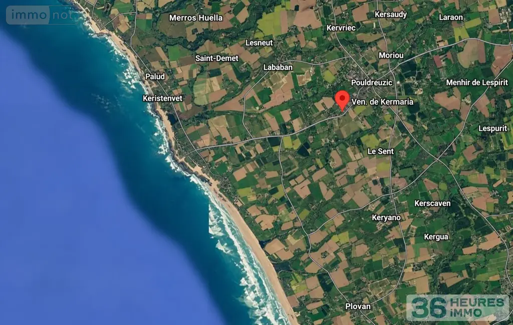 Terrain a batir a vendre Pouldreuzic 29710 Finistère 29 214840 euros CHEUVREUX RENNES-VI 003