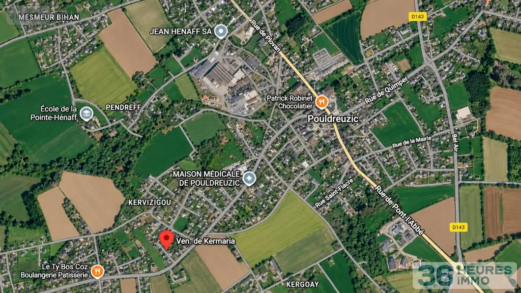 Terrain a batir a vendre Pouldreuzic 29710 Finistère 29 214840 euros CHEUVREUX RENNES-VI 004