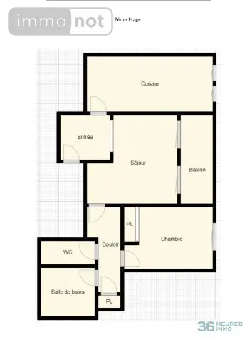 Appartement a vendre Saint-Brieuc 22000 Côtes-d'Armor 22 61 m2 2 pièces 126000 euros Cheuvreux SB1-VI 008