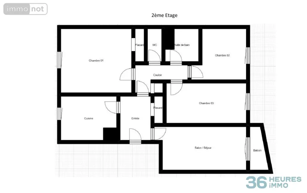 Appartement a vendre Rennes 35200 Ille-et-Vilaine 35 68 m2 4 pièces 162440 euros CHEUVREUX RENNES 35-VI 002