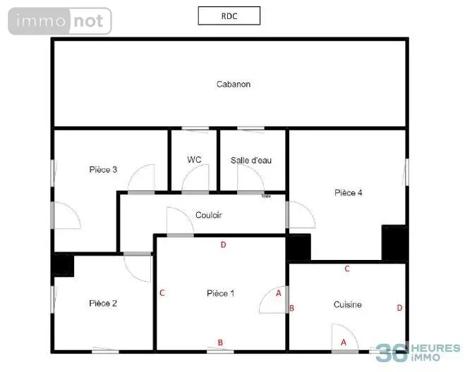 Maison a vendre Guillac 56800 Morbihan 56 62 m2 4 pièces 51000 euros CHEUVREUX/G2-VI 007