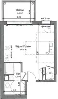 Location appartement Angers 49000 Maine-et-Loire 49 33 m2 1 pièce 593 euros 49009-L103 005
