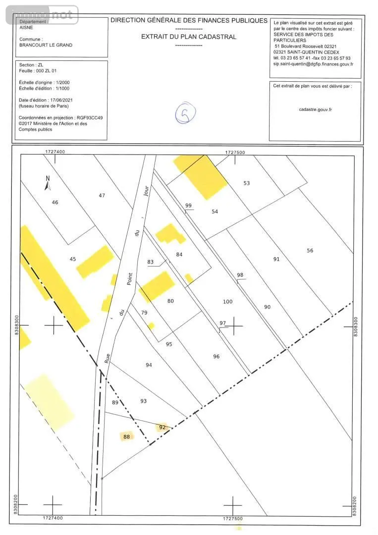 Terrain a batir a vendre Brancourt-le-Grand 02110 Aisne 02 720 m2 24000 euros 087/2695 001