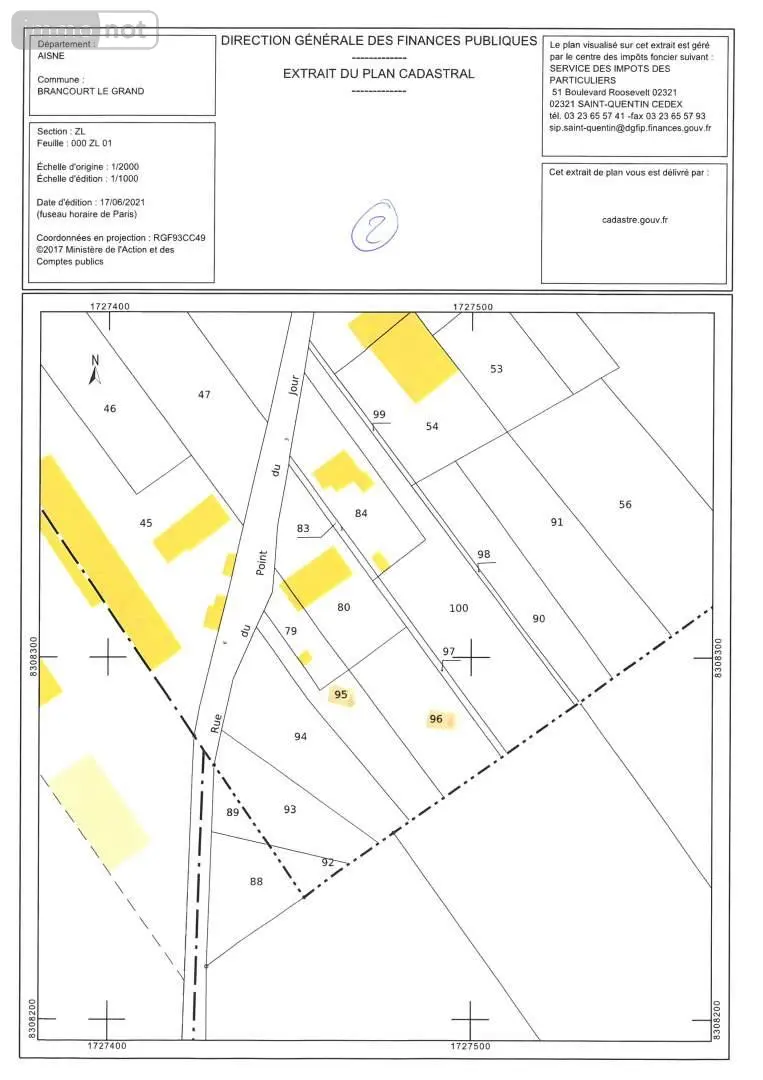 Terrain a batir a vendre Brancourt-le-Grand 02110 Aisne 02 1520 m2 60000 euros 087/2698 001