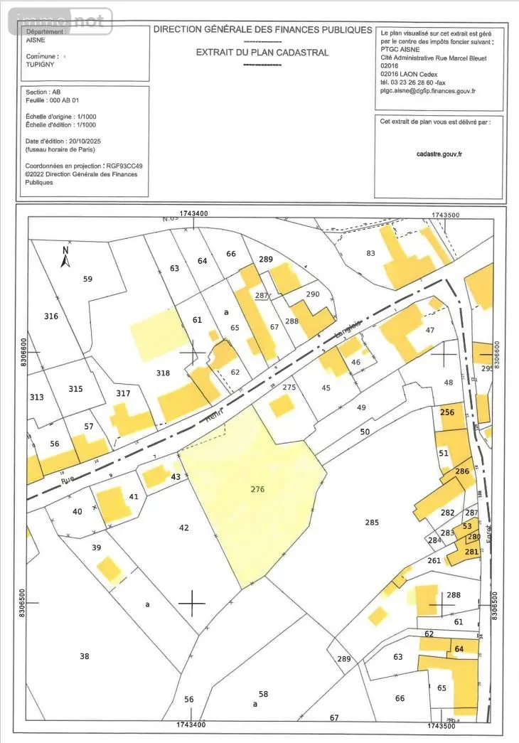 Terrain a batir a vendre Tupigny 02120 Aisne 02 200 m2 12400 euros 087/3075 001