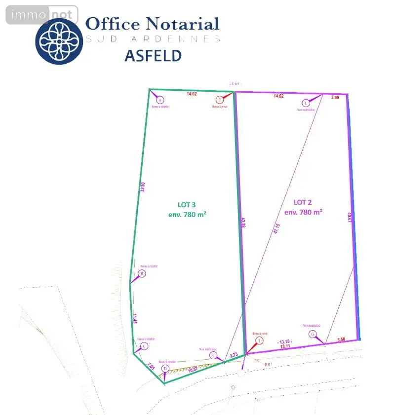Terrain a batir a vendre Villers-devant-le-Thour 08190 Ardennes 08 780 m2 39900 euros 021/1534 001