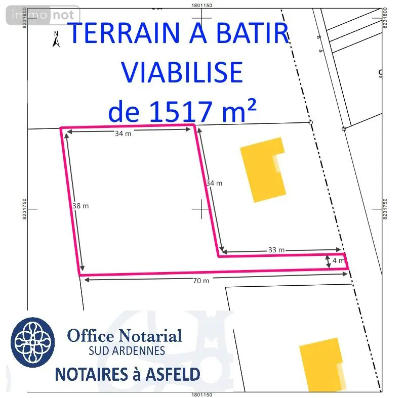 Terrain a batir a vendre Saint-Hilaire-le-Petit 51490 Marne 51 1517 m2 61400 euros 021/1783 001