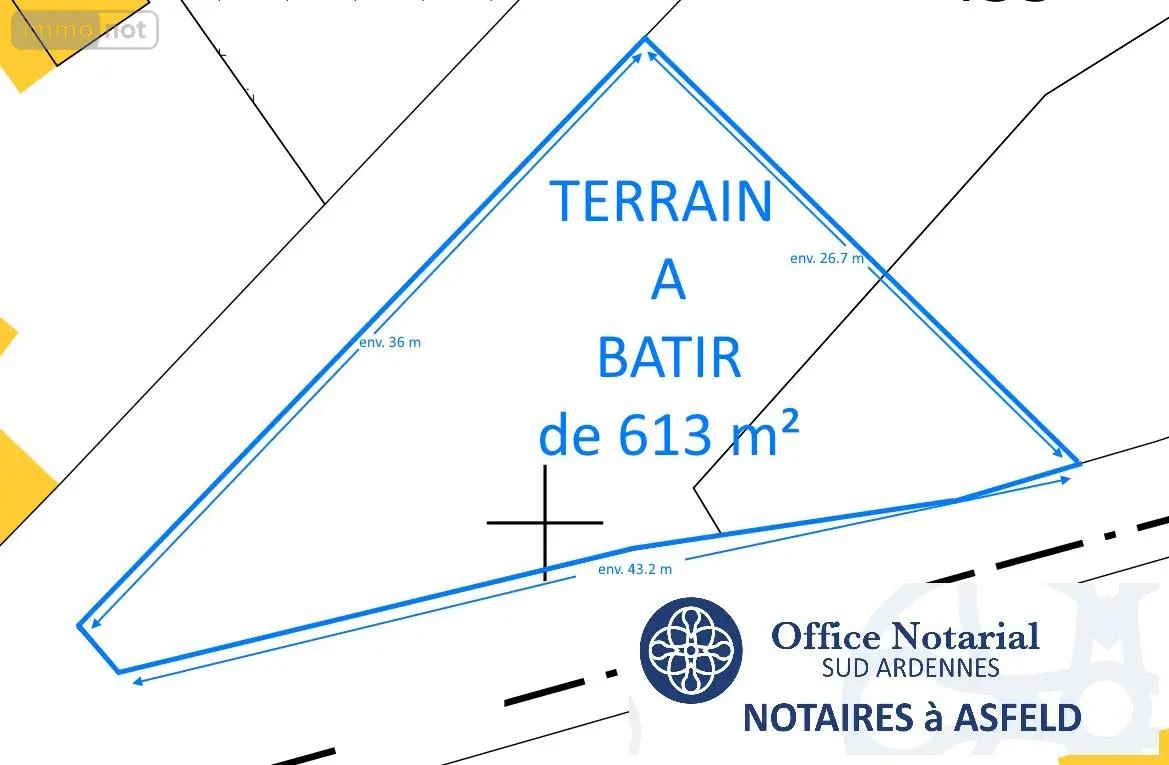 Terrain a batir a vendre Asfeld 08190 Ardennes 08 613 m2 32800 euros 021/1809 001