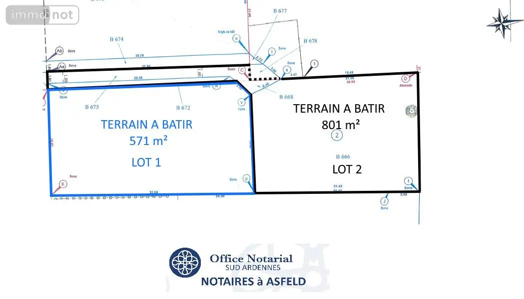 Terrain a batir a vendre Sault-Saint-Remy 08190 Ardennes 08 571 m2 35000 euros 021/1985 001