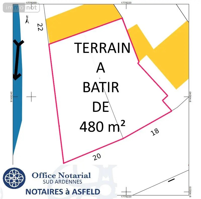 Terrain a batir a vendre Le Thour 08190 Ardennes 08 480 m2 25520 euros 021/1999 001