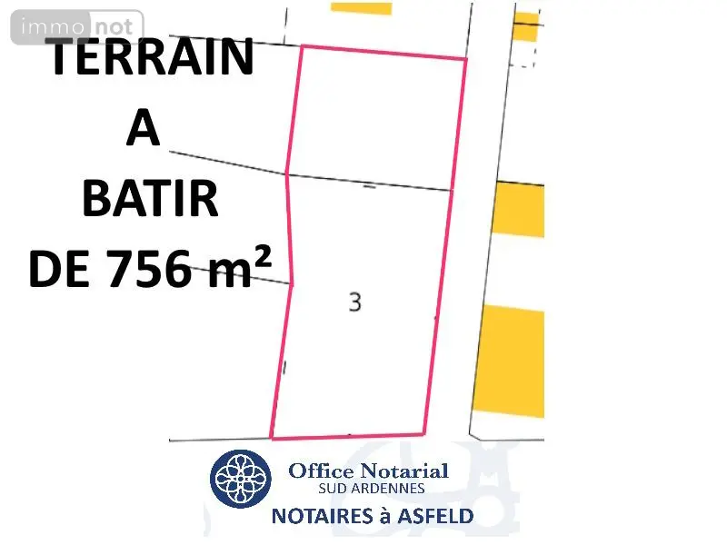 Terrain a batir a vendre Condé-lès-Herpy 08360 Ardennes 08 756 m2 32800 euros 021/2072 001