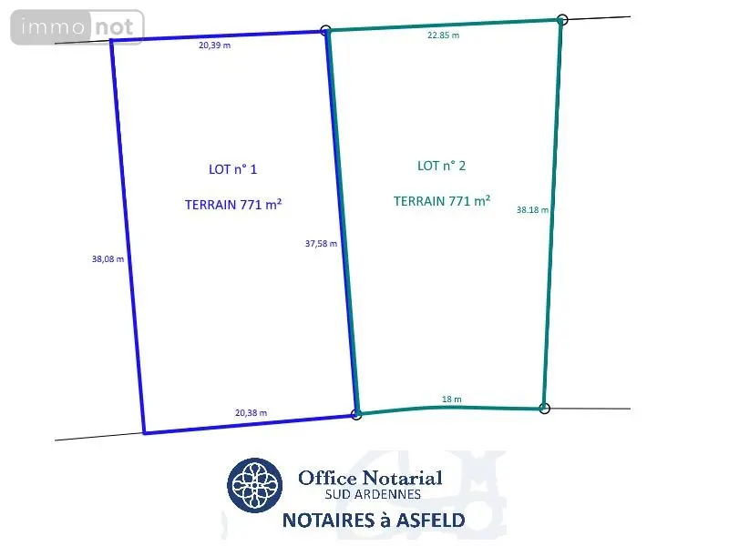 Terrain a batir a vendre Villers-devant-le-Thour 08190 Ardennes 08 771 m2 39900 euros 021/2103 001