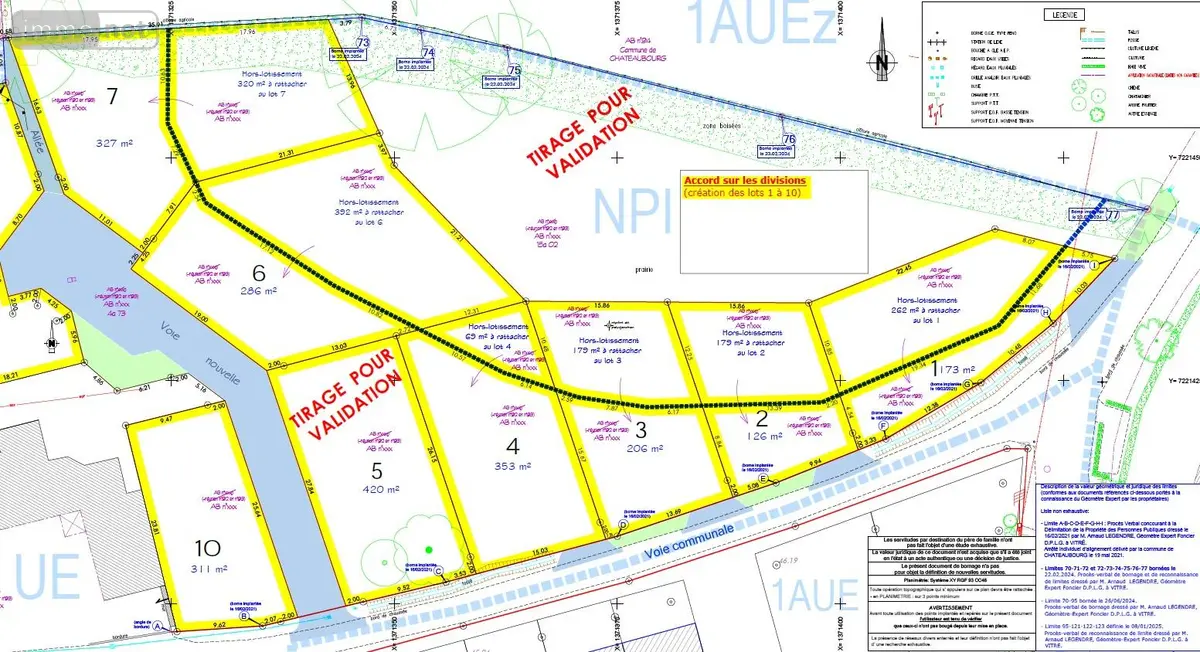 Terrain a batir a vendre Châteaubourg 35220 Ille-et-Vilaine 35 385 m2 99000 euros lot 3 001
