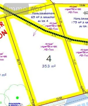 Terrain a batir a vendre Châteaubourg 35220 Ille-et-Vilaine 35 422 m2 114000 euros lot 4 001