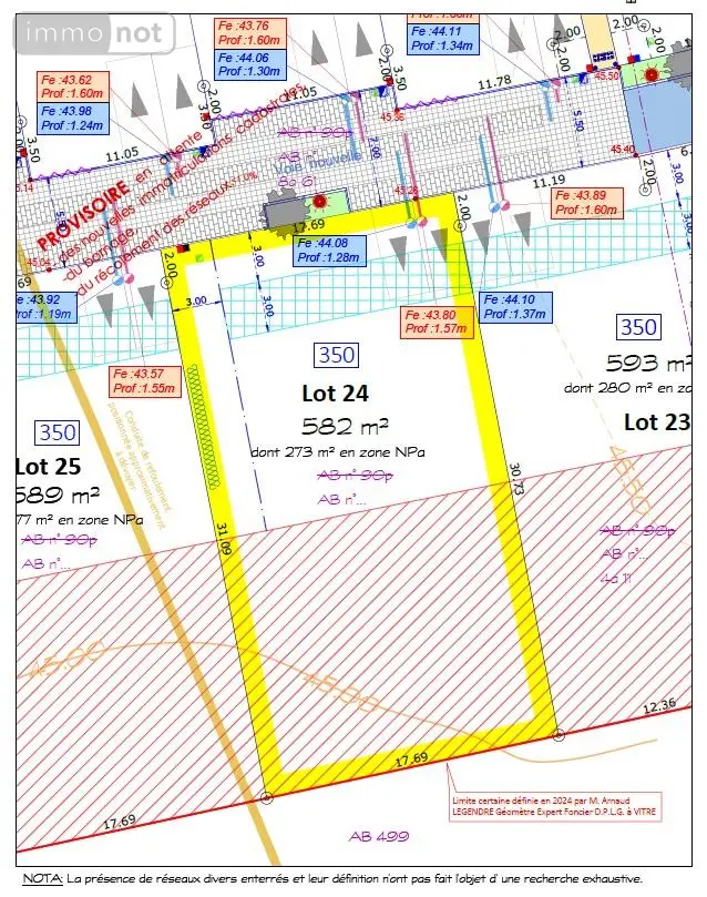 Terrain a batir a vendre Châteaubourg 35220 Ille-et-Vilaine 35 582 m2 151320 euros 35117/1029 001