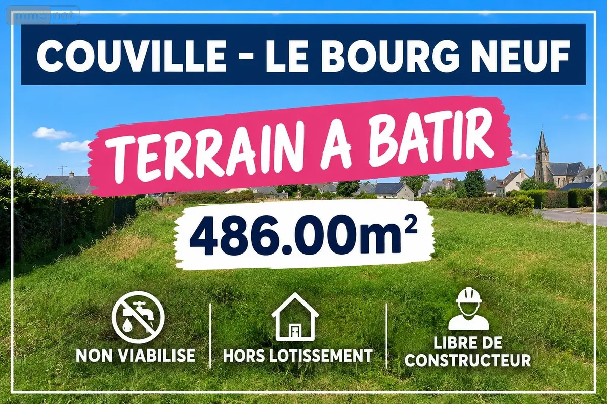 Terrain a batir a vendre Couville 50690 Manche 50 150 m2 63480 euros 045/1777 001