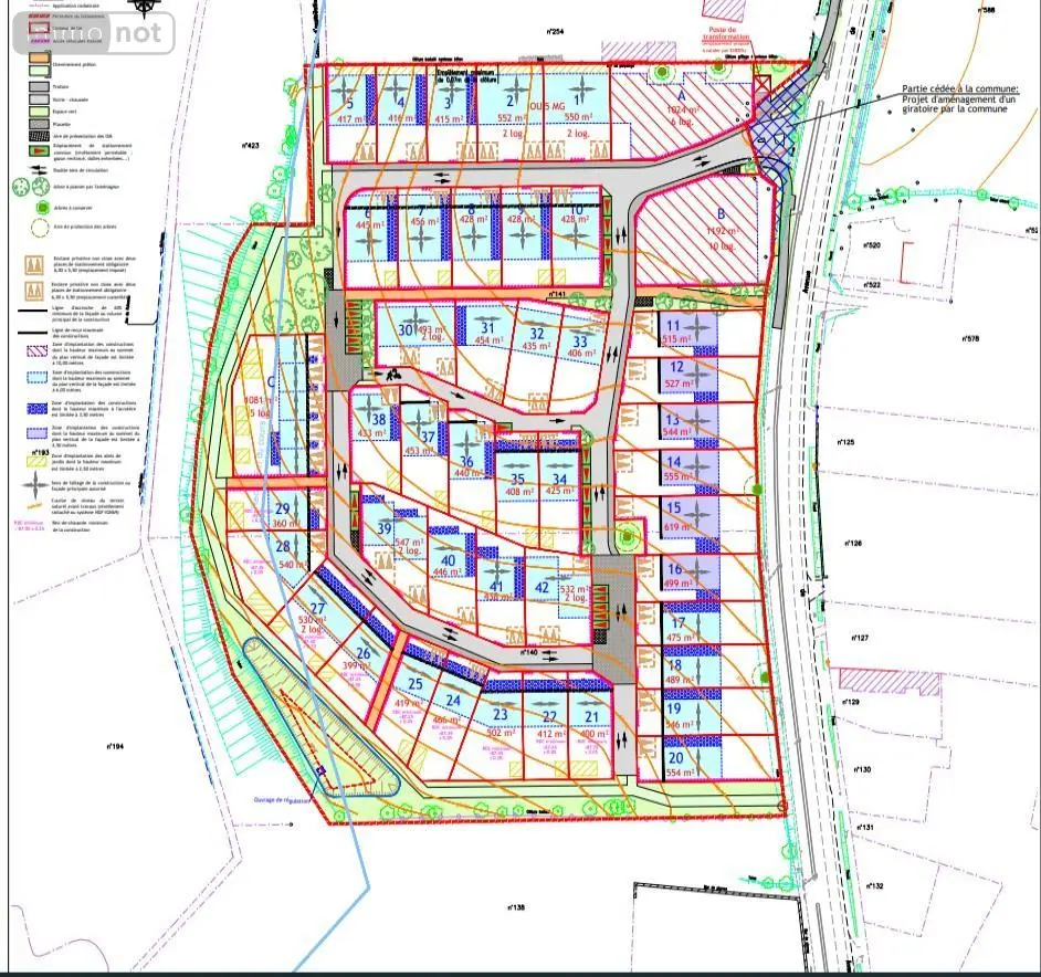 Terrain a batir a vendre Questembert 56230 Morbihan 56 72365 euros 56013-635 001