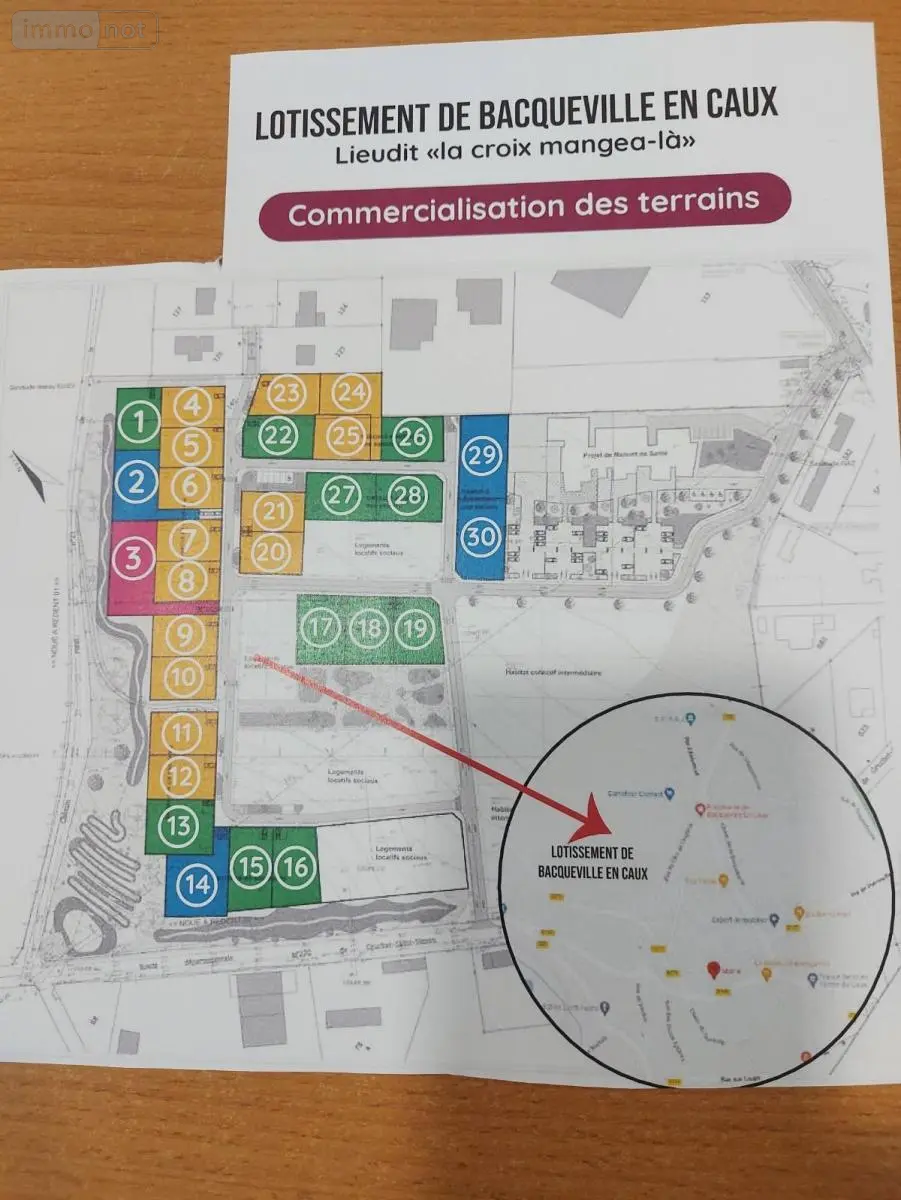 Terrain a batir a vendre Bacqueville-en-Caux 76730 Seine-Maritime 76 68250 euros 76035-385 001