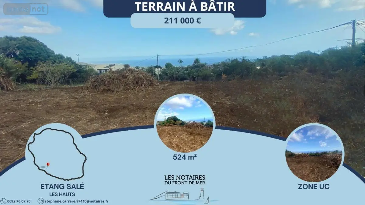 Terrain a batir a vendre L'Étang-Salé 97427 La Réunion 974 211000 euros 97410-714 001
