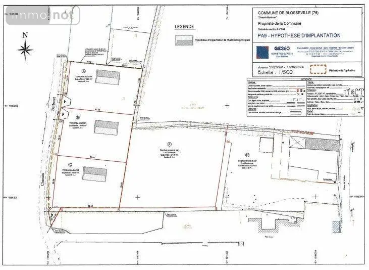 Terrain a batir a vendre Blosseville 76460 Seine-Maritime 76 54000 euros 76046-314 001