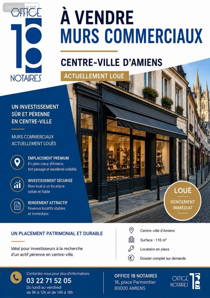 Fonds et murs commerciaux a vendre Amiens 80000 Somme 80 116 m2 184000 euros 80004-1260 001