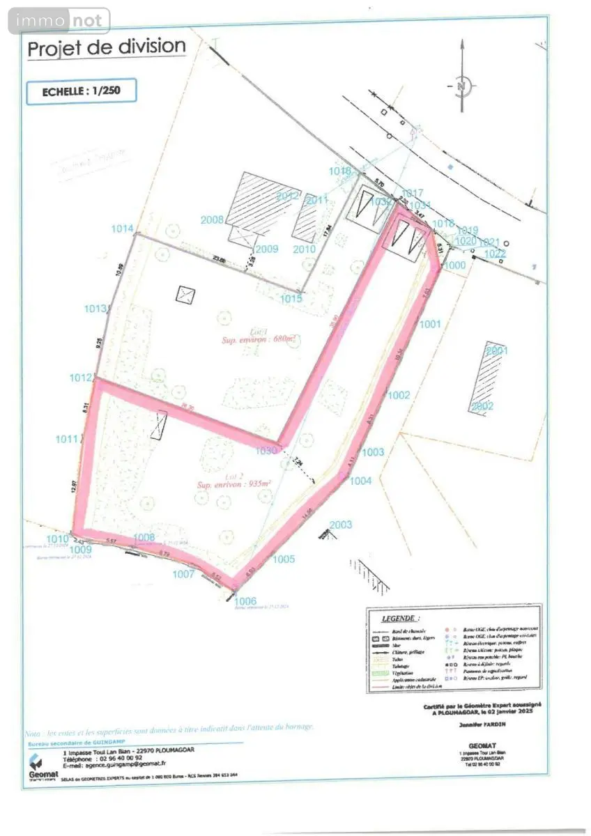 Terrain a batir a vendre Pleubian 22610 Côtes-d'Armor 22 85465 euros 22091-68 001